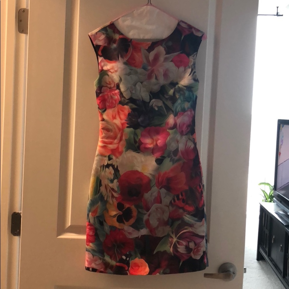 Ted Baker floral dress- size 0